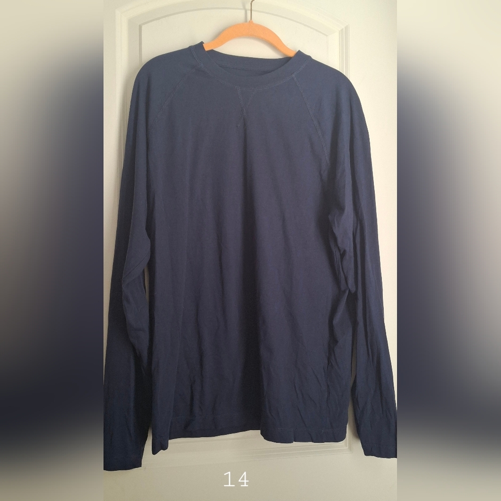 Blue mountain mens shirt long sleeve sz Large hiking workwear barncore roofing